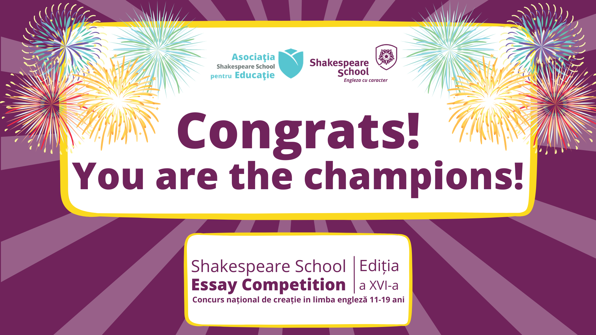 shakespeare school essay competition eseuri castigatoare